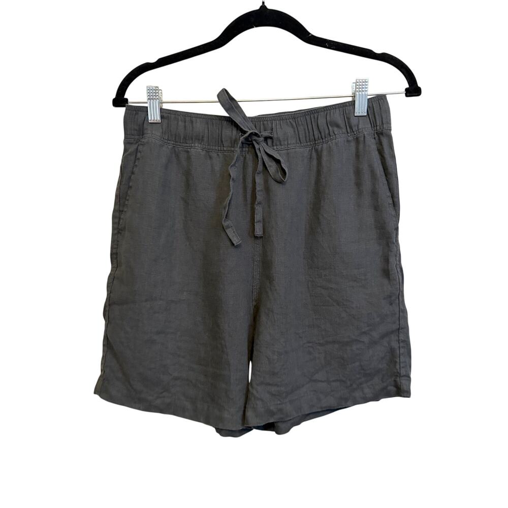 Bed Threads Linen Shorts M Gray Casual Minimalist Summer Cottagecore Boho Comfy
